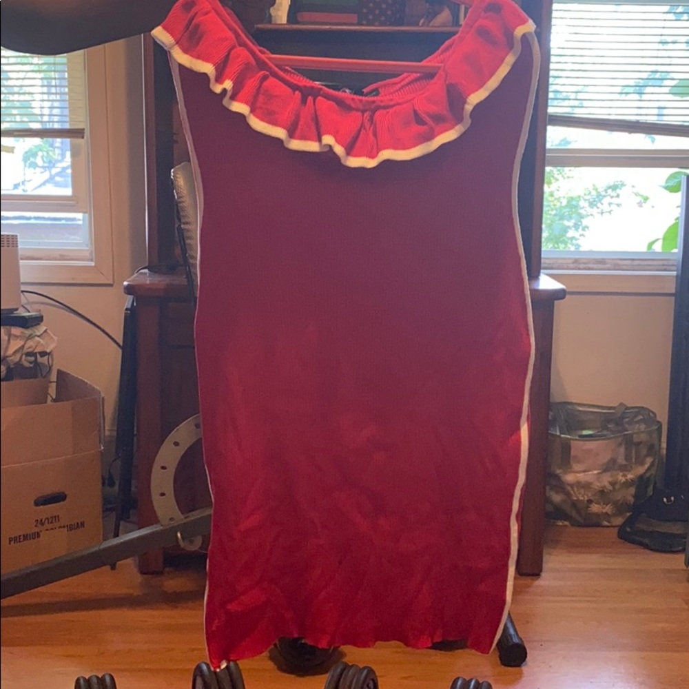 Size 3x red strapless dress